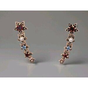 Nicky Butler 925 Sterling Silver Gemstone Shooting Star Climber Earrings